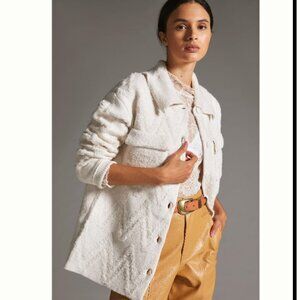 NWOT Anthropologie Flat White Sweater Coat